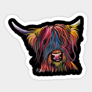 Scottish Hairy Highland Cow ' SWeeT Pea " Sticker